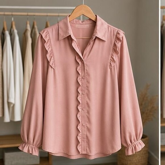 None Tops - Blush Smocked Top
